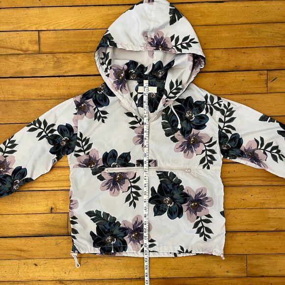 Thread & Supply 1/4 Zip Floral Windbreaker, Size XS - Picture 13 of 13